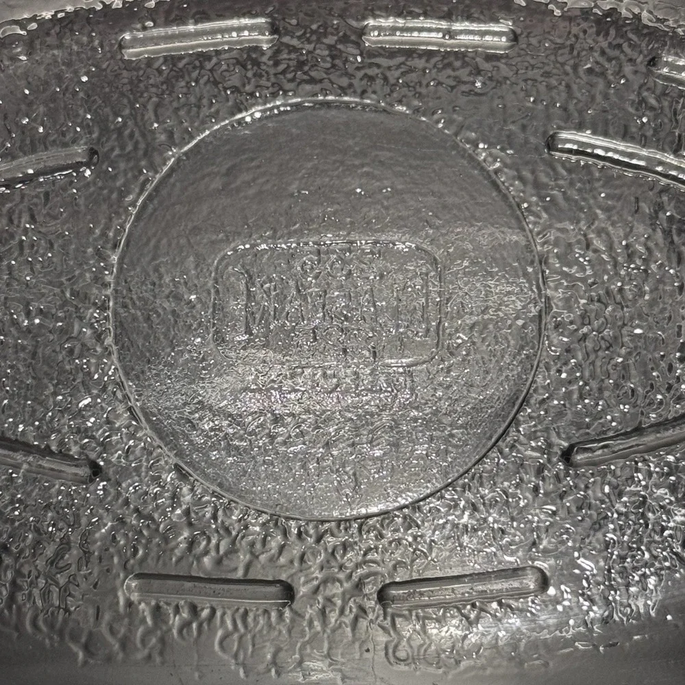Vintage Glasbake 1Qt Clear Etched Glass Oval Poppy Casserole Dish‎ W Lid